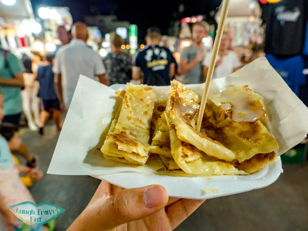 roti at night market hua hin thailand - laugh travel eat