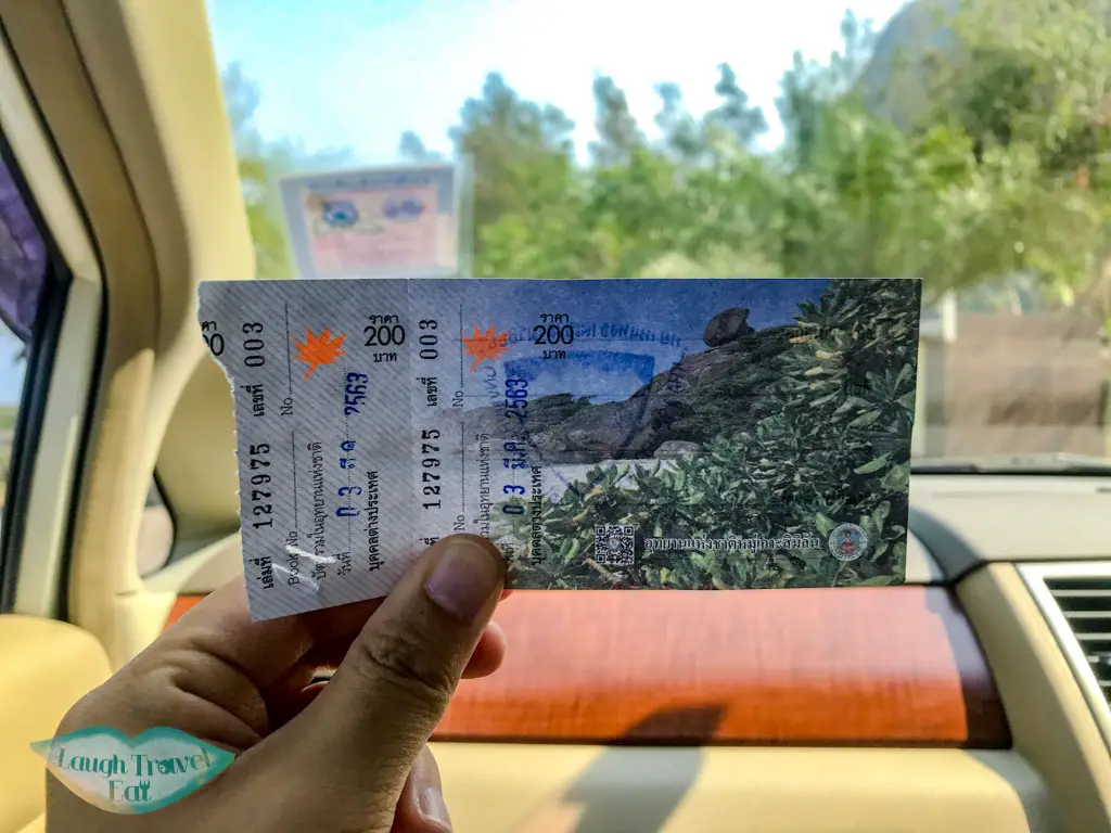 ticket for khao sam roi yot national park thailand - laugh travel eat