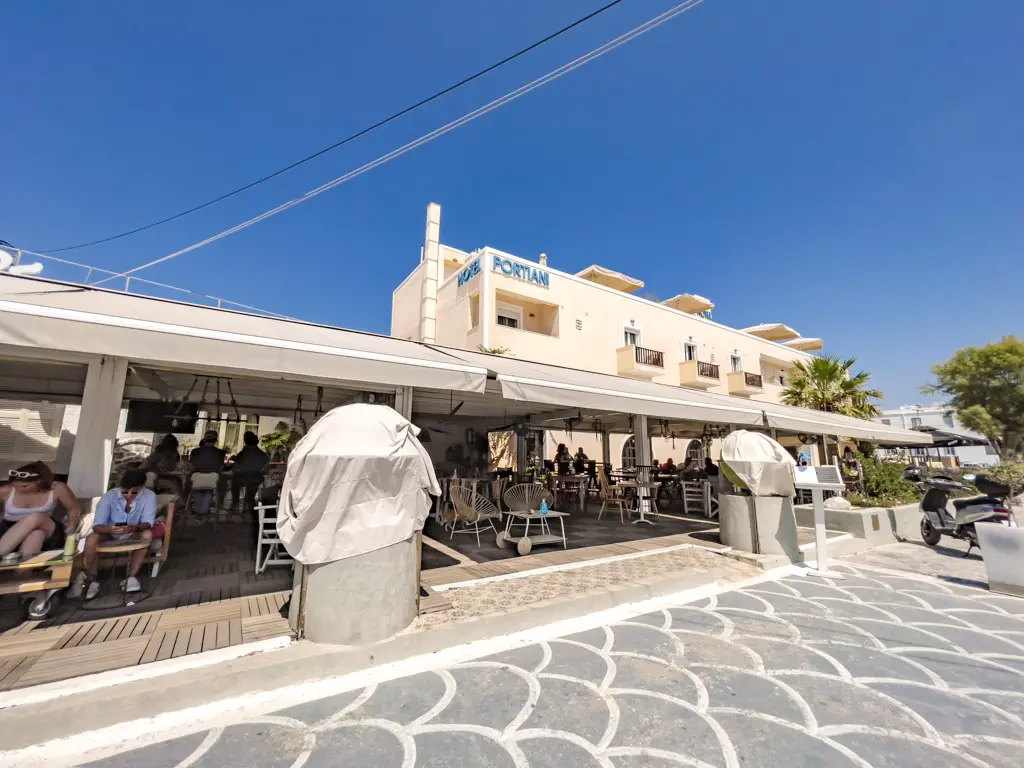 Yankos cafe restaurant adamas milos greece - laugh travel eat
