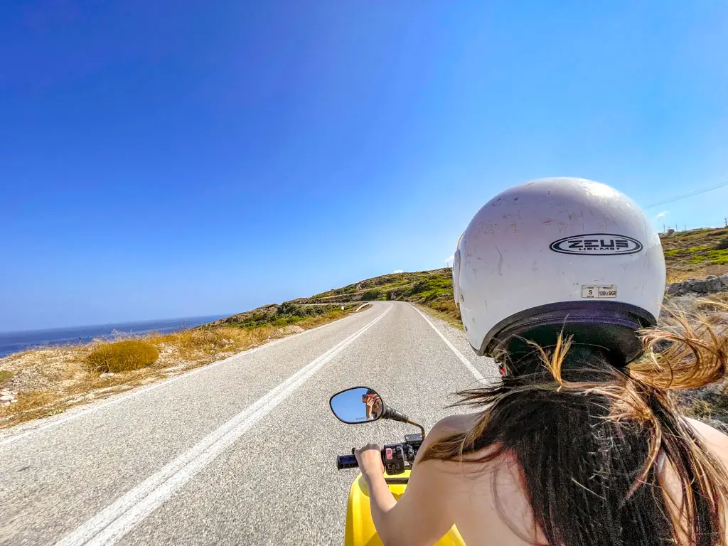 driving in milos greece - laugh travel eat