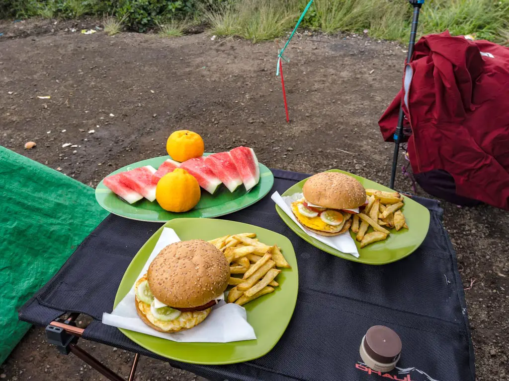 full breakfast campsite sembalun mount rinjani trek lombok indonesia - laugh travel eat